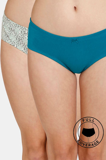 Buy Rosaline Low Rise Full Coverage Hipster Panty (Pack of 2) - Assorted